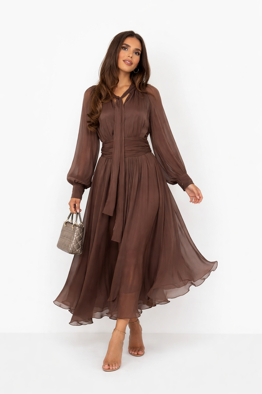 Sukienka Amara - Brązowa