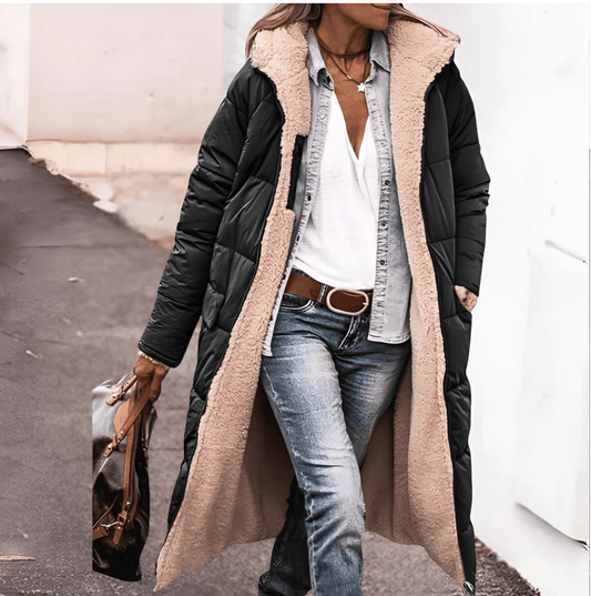 ARAVENA™ | CIEPŁA, DWUSTRONNA KURTKA PARKA Z PODSZEWKĄ SHERPA