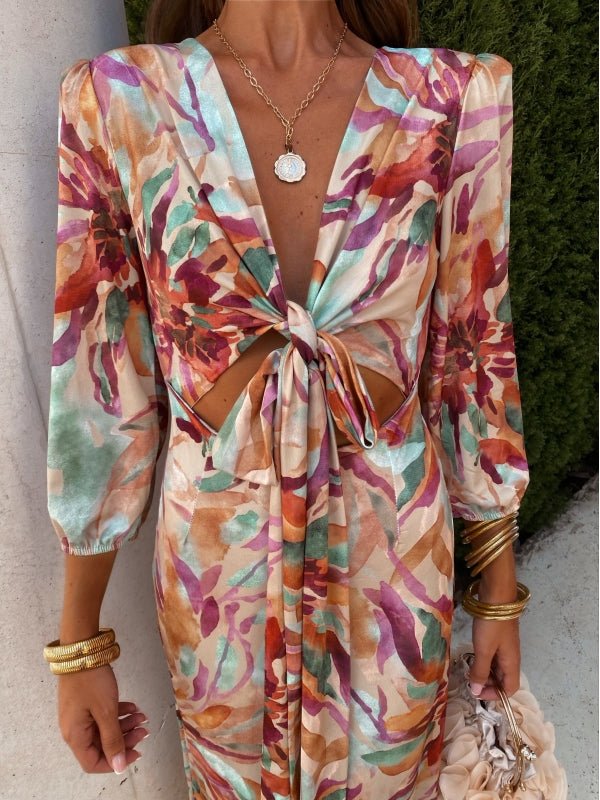 Danika | Elegancka sukienka z wycięciem