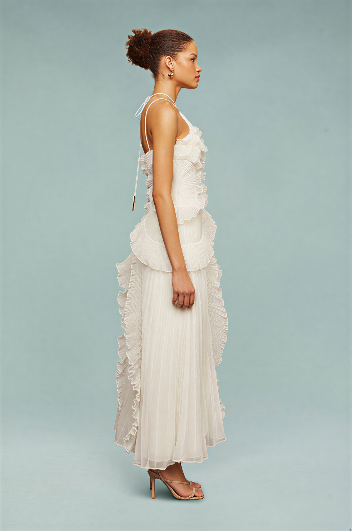 Sukienka Maxi Valessia z Falbanami