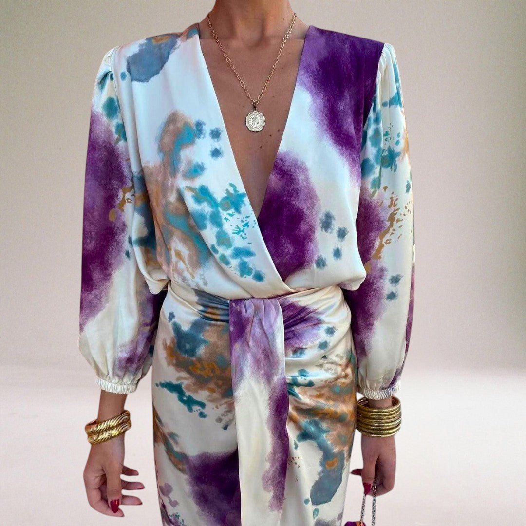 Valeria | Elegancka sukienka z kokardą w talii